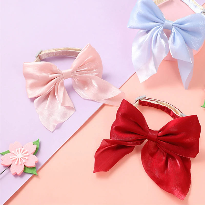 Cat Collar Adjustable Pet Bow Tie Collars for Small Cats Dogs Fashion Fancy Kitten Necktie Buckle Necklace Pet Accessoreis