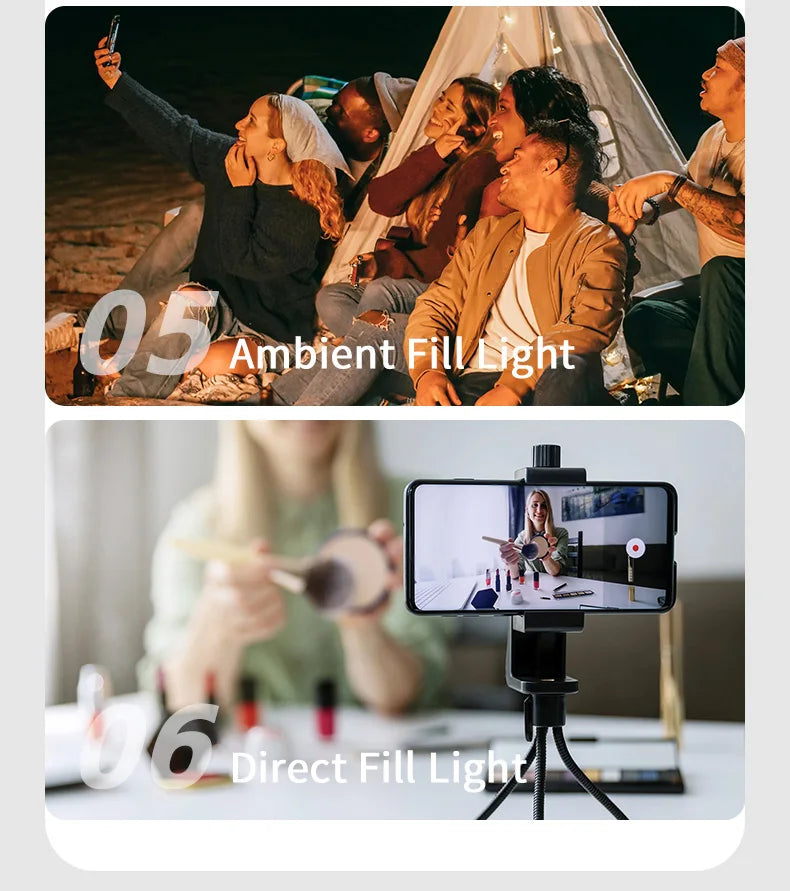 X1 RGB Video Lights Mini LED Camera Light 3000mAh Rechargable LED Panel Lamp Photo Video Lighting for Youtube Tik tok