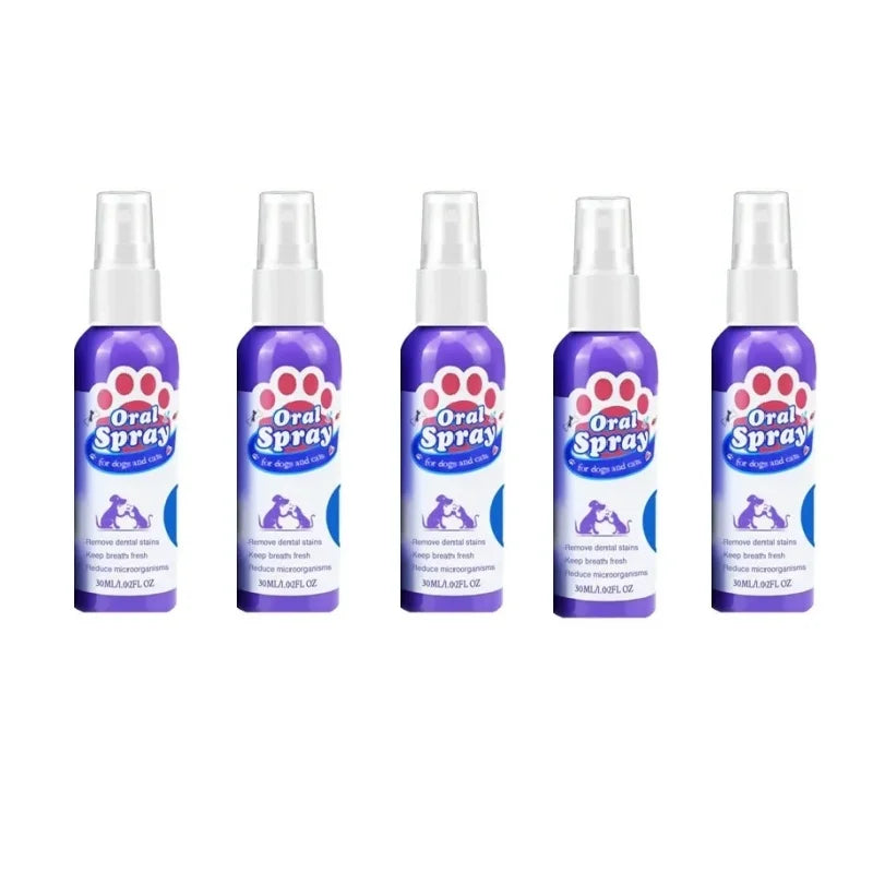 Pet Teeth Cleaning Spray Oral Care Remove Tooth Stains Keep Fresh Breath for Cats and Dogs Whitening  Remove bad breath