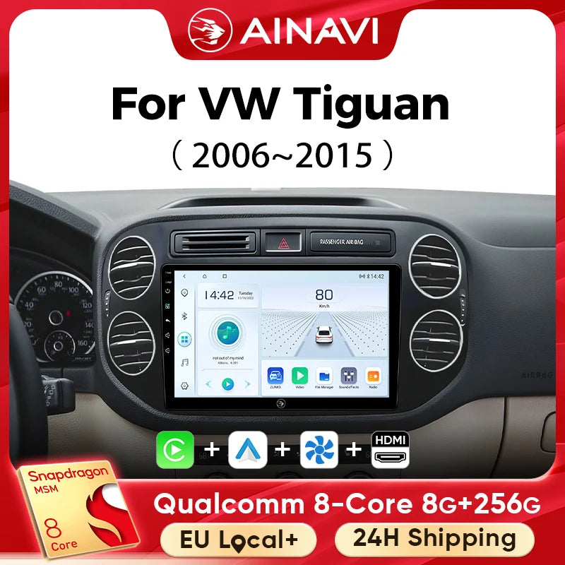Ainavi Car Multimedia Player For Volkswagen VW Tiguan 2006 2008 2010 2016 Golf Plus Wireless Carplay Android Auto 4G Wifi 2din