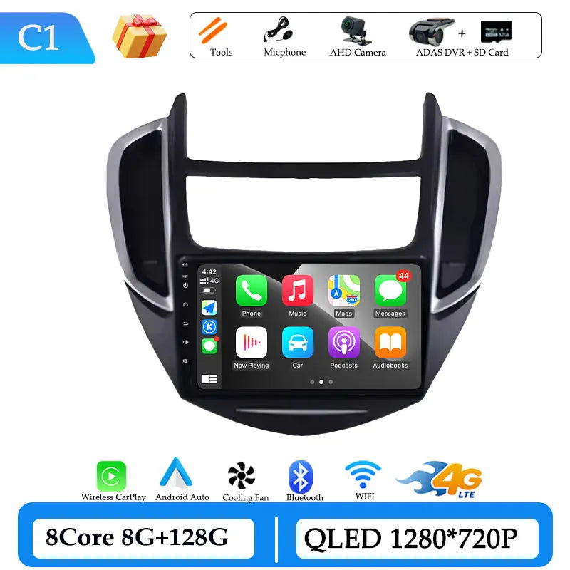 Wireless CarPlay for Chevrolet Trax 2014 - 2016 Car Radio Video Multimedia Player DSP Stereo GPS Navigation BT Split Screen WiFi
