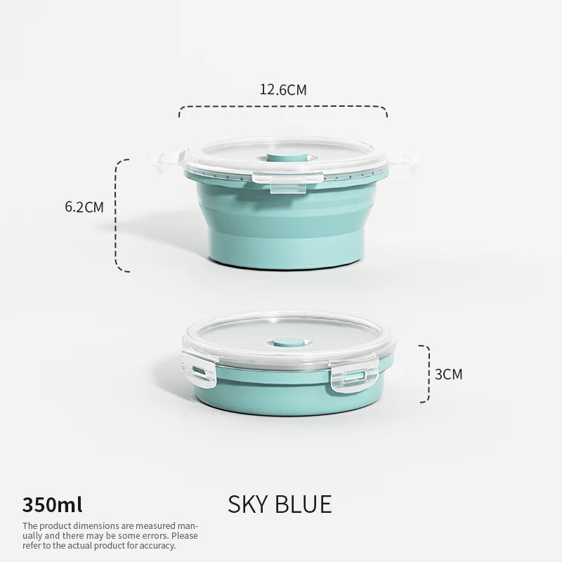 Collapsible Silicone Lunch Box - Stackable Food Storage Containers
