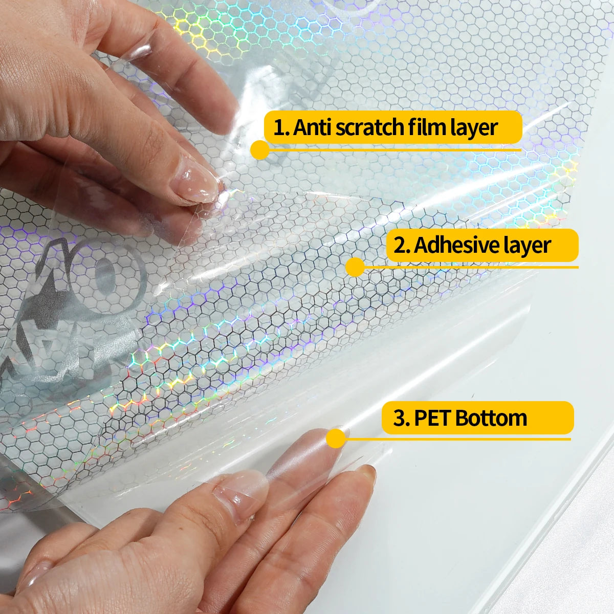 Car Motorcycle Vinyl Wrap Foil Laser Honeycomb Headlights Taillight Tint Film Modify color changing stickers Car styling