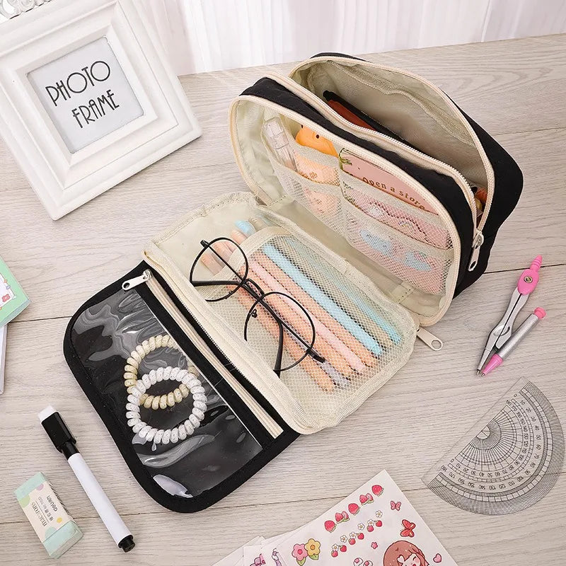 Kawaii Multi-Layer Pencil Case for Students - Cute and Functional