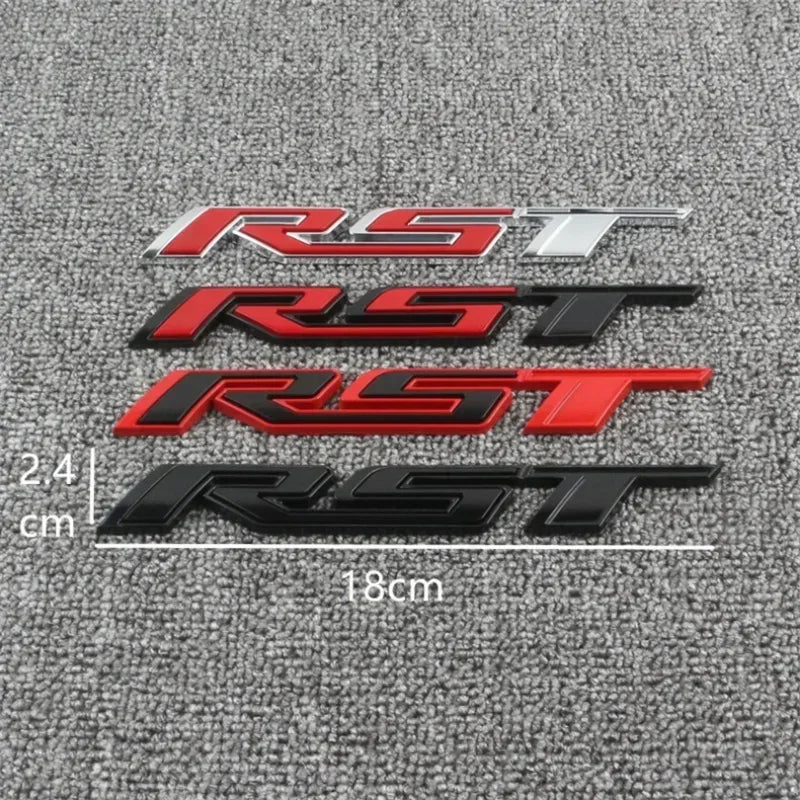 3D Metal RST Logo Sticker Rear Trunk Emblem Badge Car Decals For Chevy Chevrolet Silverado
