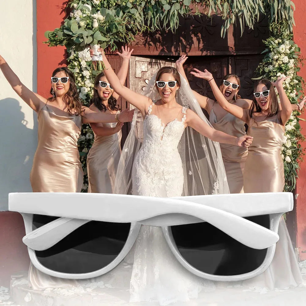 12-100 Pcs Wedding Personalized Sunglasses Bulk Custom Sunglasses with Paint Pens for Adult DIY Birthday Wedding Party Favors