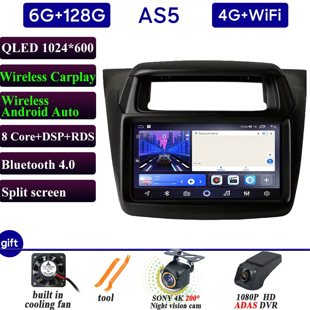 Car Radio Carplay For Mitsubishi Pajero Sport Triton 2014 Navigation GPS Android Auto Stereo Multimedia Player 5G Wifi Bluetooth