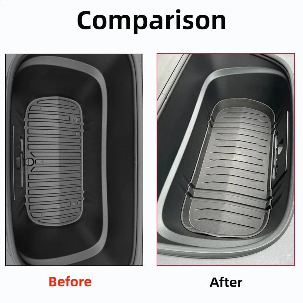 For Tesla Model Y 2026 Juniper TPE Front Trunk Cargo Liner Tray Mat Frunk Layered Partition Plate Organizer Divider Baffle Board