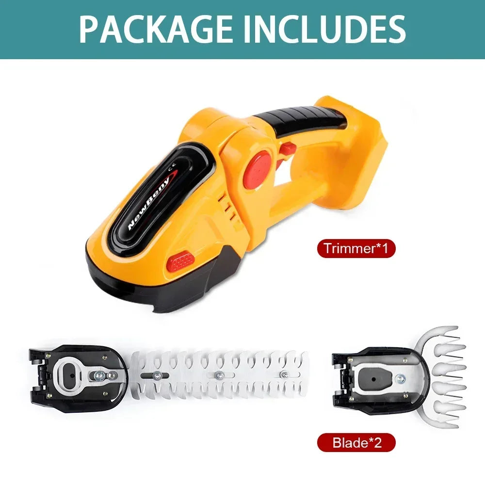 2-in-1 Cordless Hedge Trimmer & Grass Shear — 21V Battery Yard Tool