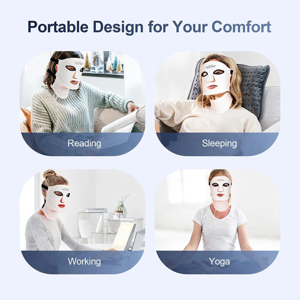 Silicone LED Face & Neck Mask – 7-Color Photon Light Therapy