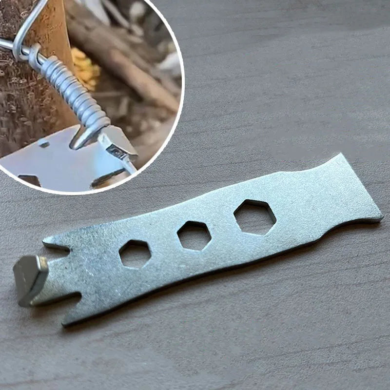 1-5pcs Portable Wire Twisting Device Multi-functional Steel Heavy Duty Fence Wire Twisting Fastener Garden Binding Fixing Tool