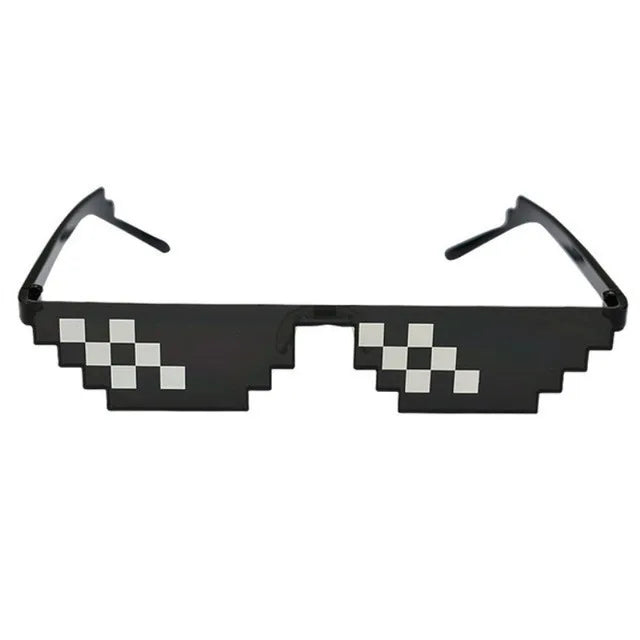 New Creative 8 Bit Thug Life Sun Glasses Pixelated Men Women Party Eyeglasses Mosaic UV400 Vintage Eyewear Fishing Sunglasses