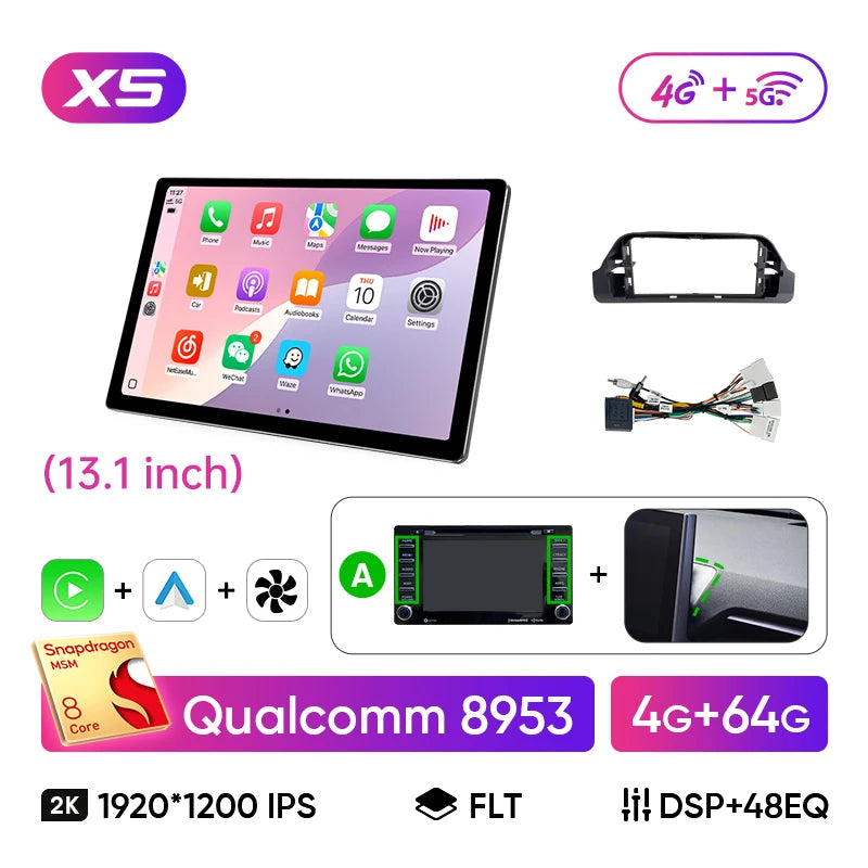 Ainavi 13.1 Car Multimedia For Toyota RAV4 2020 2021 2022 2023 2024 XA50 Android Auto Wireless Carplay 4G Car Radio 2K Screen