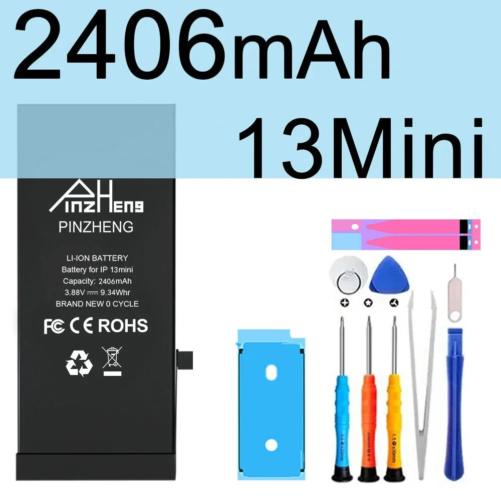 PINZHENG High Capacity Replacement Battery for iPhone X, XR, XS, 11, 12, 13 Mini Max Pro – 1-Year Warranty