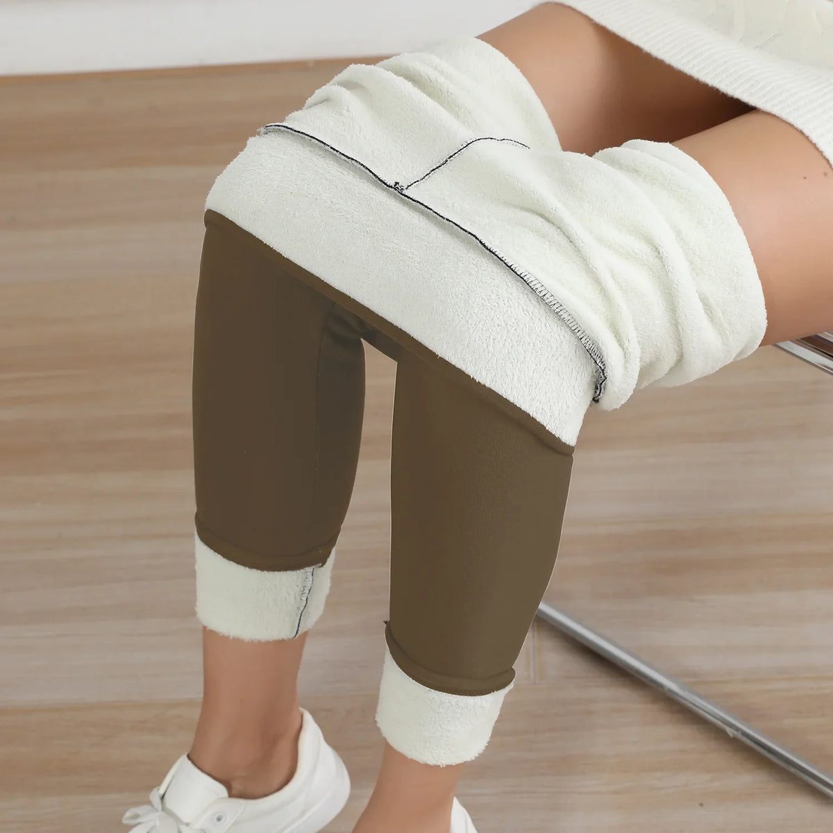 Women's Fleece Lined Thermal Leggings - Stretch High Waist Pants - photo 13
