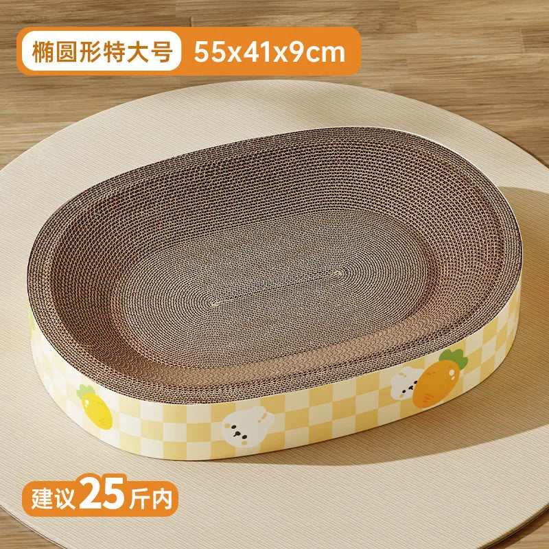 Round Cat Scratching Bed - Scratcher & Nap Spot in One
