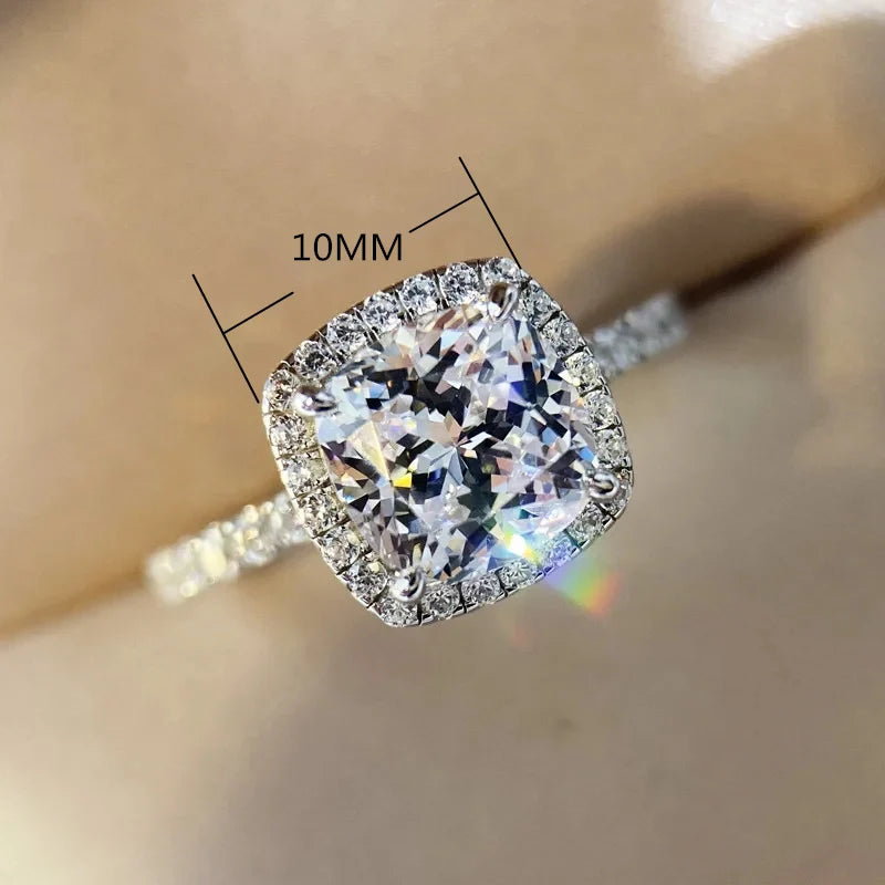 Cubic Zirconia White Gold Ring for Women - Bridal & Wedding
