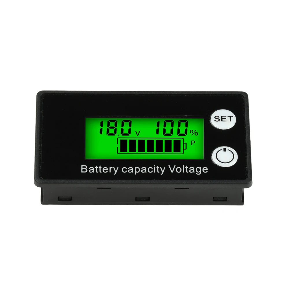 Battery Meter Indicator Voltage Meter 6133A DC8-100V with Alarm Lithium Ion Battery Capacity Monitor 12V 36V 48V 60V 72V 84V