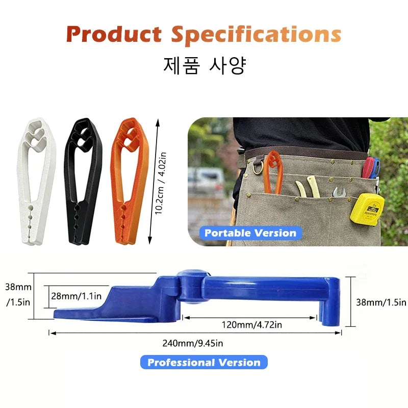 Portable Nail Fixer Tool Woodworking Nail Fixer Plastic Sliding Joint Pliers Protect Fingers for Maintenance and Woodworking