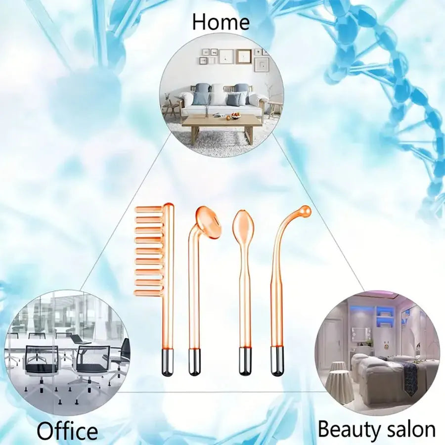 4-in-1 Facial Skin Care stick, High Frequency Facial Massager Facial Skin Care Set Portable skin care tools for family use Chris