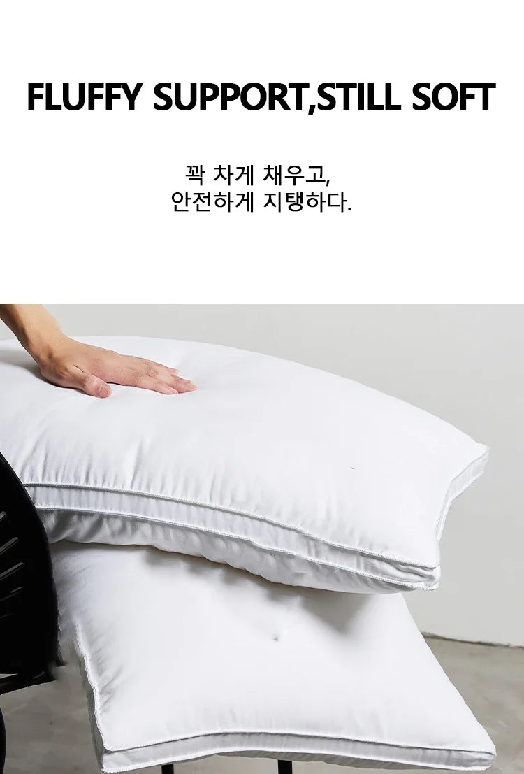 5 Star Hotel Pillow – 100% Cotton 500TC Microfiber Ergonomic Neck Support Pillow for Adults