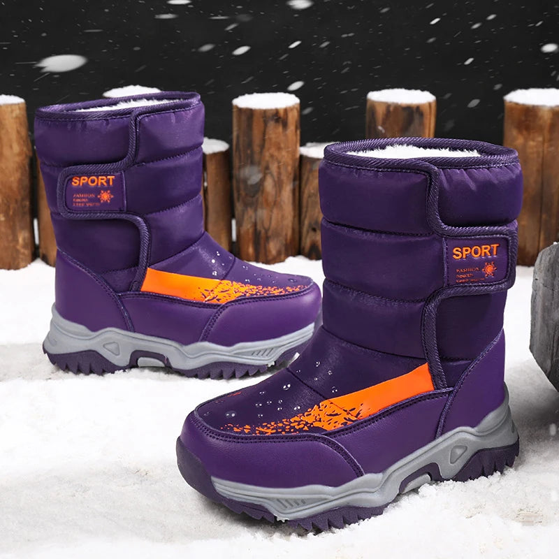 Girls Princess Snow Boots - Plush Lined High Winter Boots - photo 2