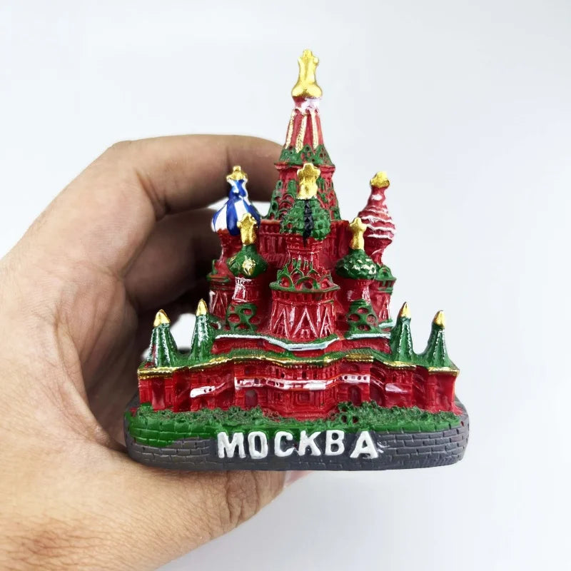 Russia Red Square in Moscow Resin Handicraft Souvenirs Desktop Ornament Indoor Table Buildings Home Decoration Accessories Gift
