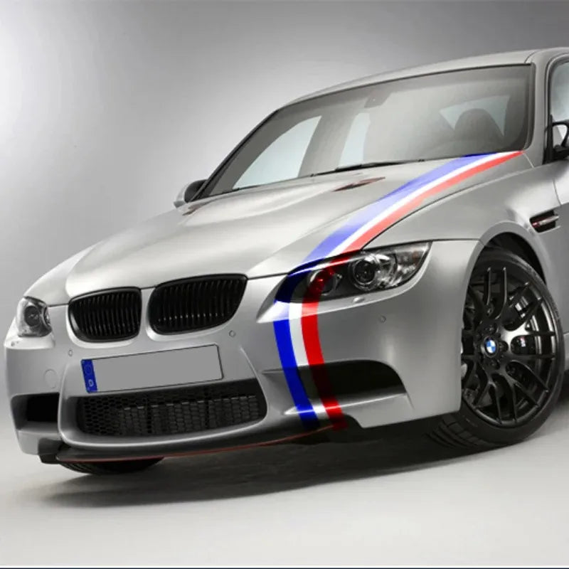 1M Pesonalized Car Sticker ThreeColored For Germany Italy French Russia National Flag Sticker Body Vinyl Decal  Styling Stickers