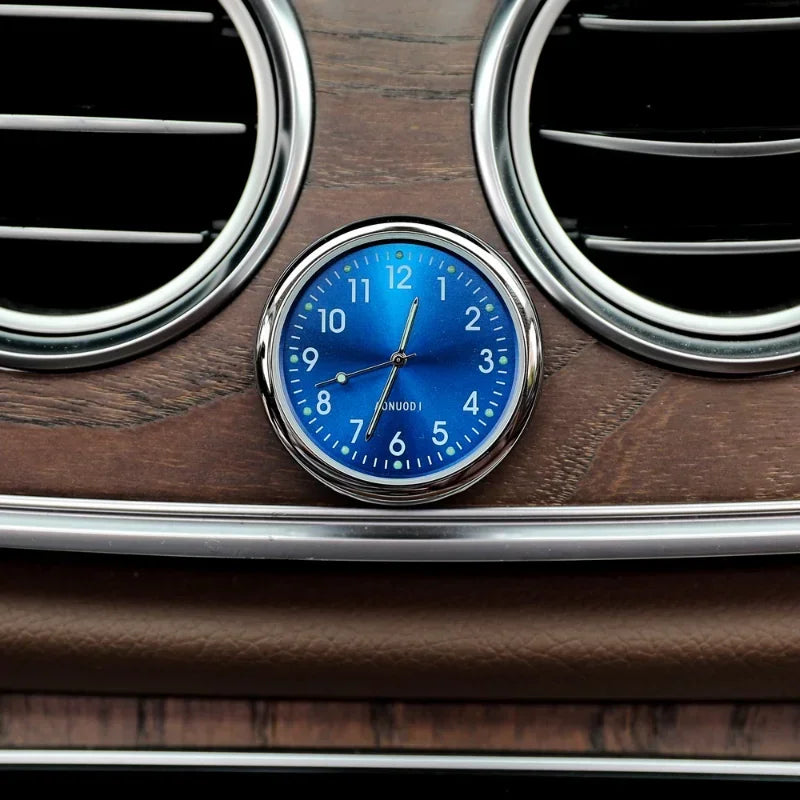 Car Clock Luminous Auto Ornament Mini Automobiles Internal Stick-On Digital Watch Mechanics Quartz Clocks 40mm 43mm