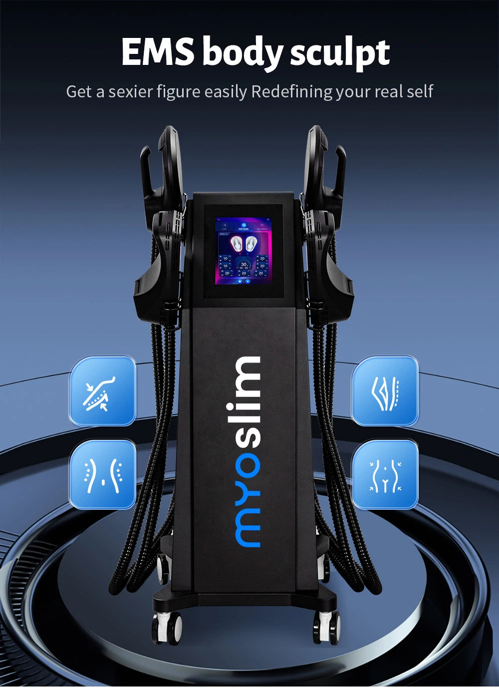 Ems Neo RF Body Sculpting Machine Nova Muscle Building Fat Burning Weight Loss Muscle Stimulation Equipment for Fitness