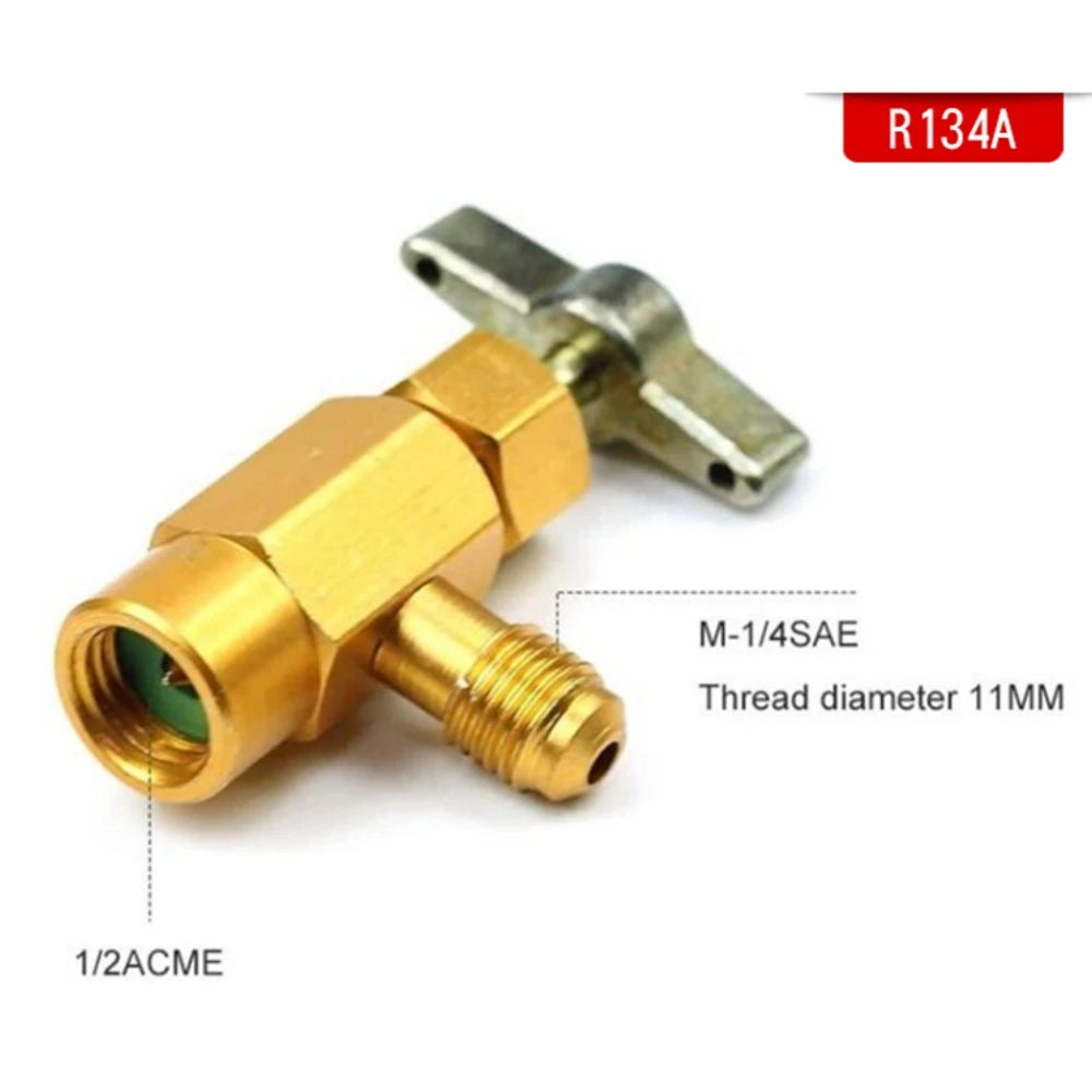 Tap On The Bottle R134 Valve Opener Car Can Tap Adapter Installation Gas Refrigerant Tool Mini Air Conditioner Accessories