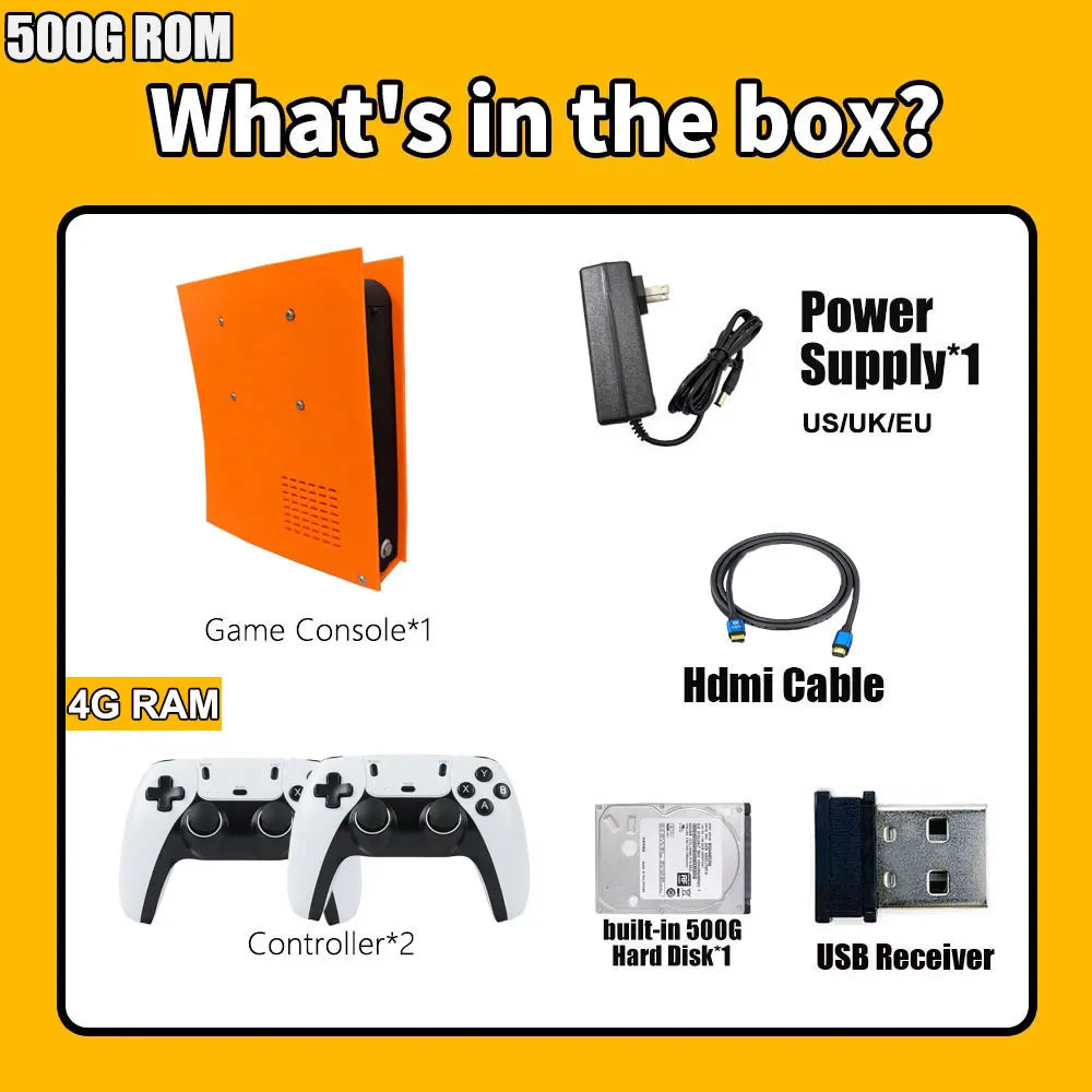 M88 Game Console — 4K HD, 60+ Emulators, Up to 4 Controllers, 4-Player TV Console