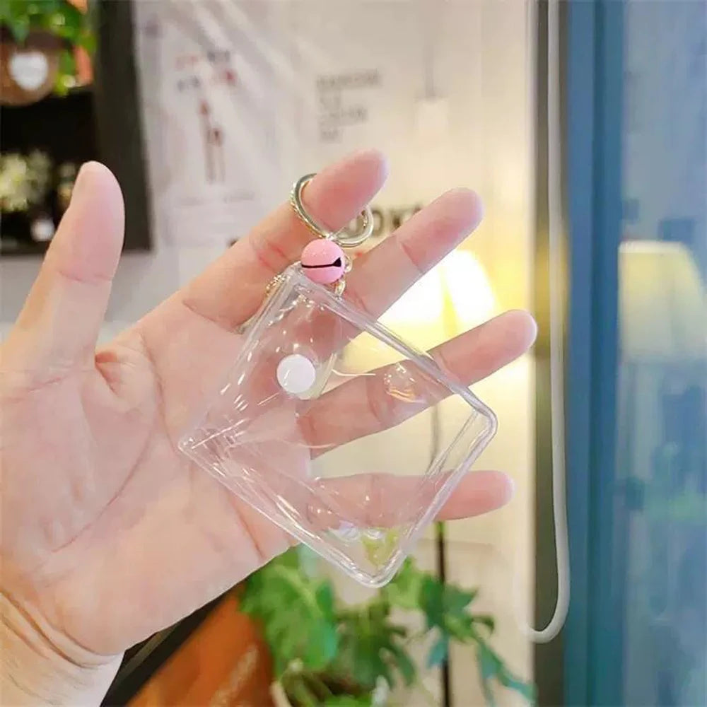 Transparent PVC Square Mini Coin Purses Case Clear Small Key Wallets Pouch Women Kids Girls Lipstick Earphone Coin Storage Bags