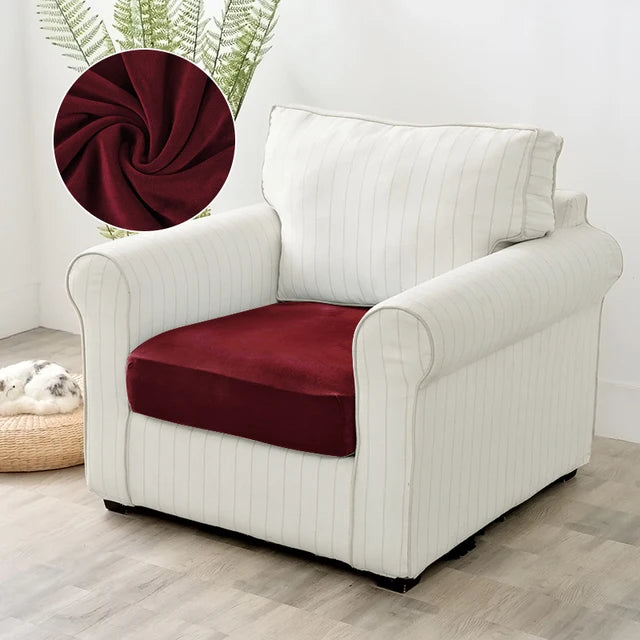 Velvet Sofa Covers for Living Room Elastic Plush Sofa Seat Cushion Cover Soft Couch Slipcover Furniture Protector for Home