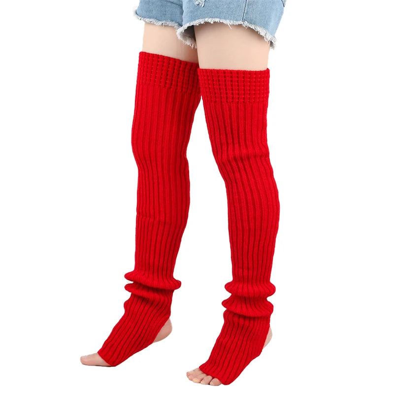 Women's 80cm Long Knit Leg Warmers - Loose Dance & Yoga Socks - photo 10