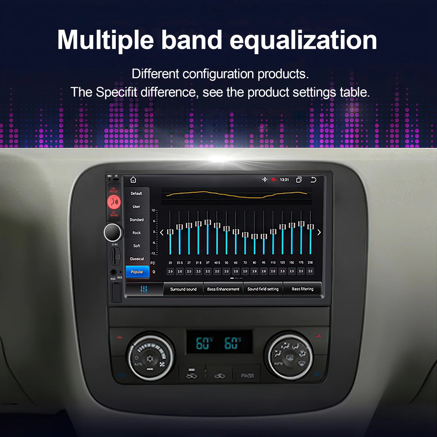 XIMA 2Din 7" IPS Universal Wireless CarPlay Android Auto Car Radio Stereo Multimedia Autoaudio FM Receiver Mirror Link Monitor