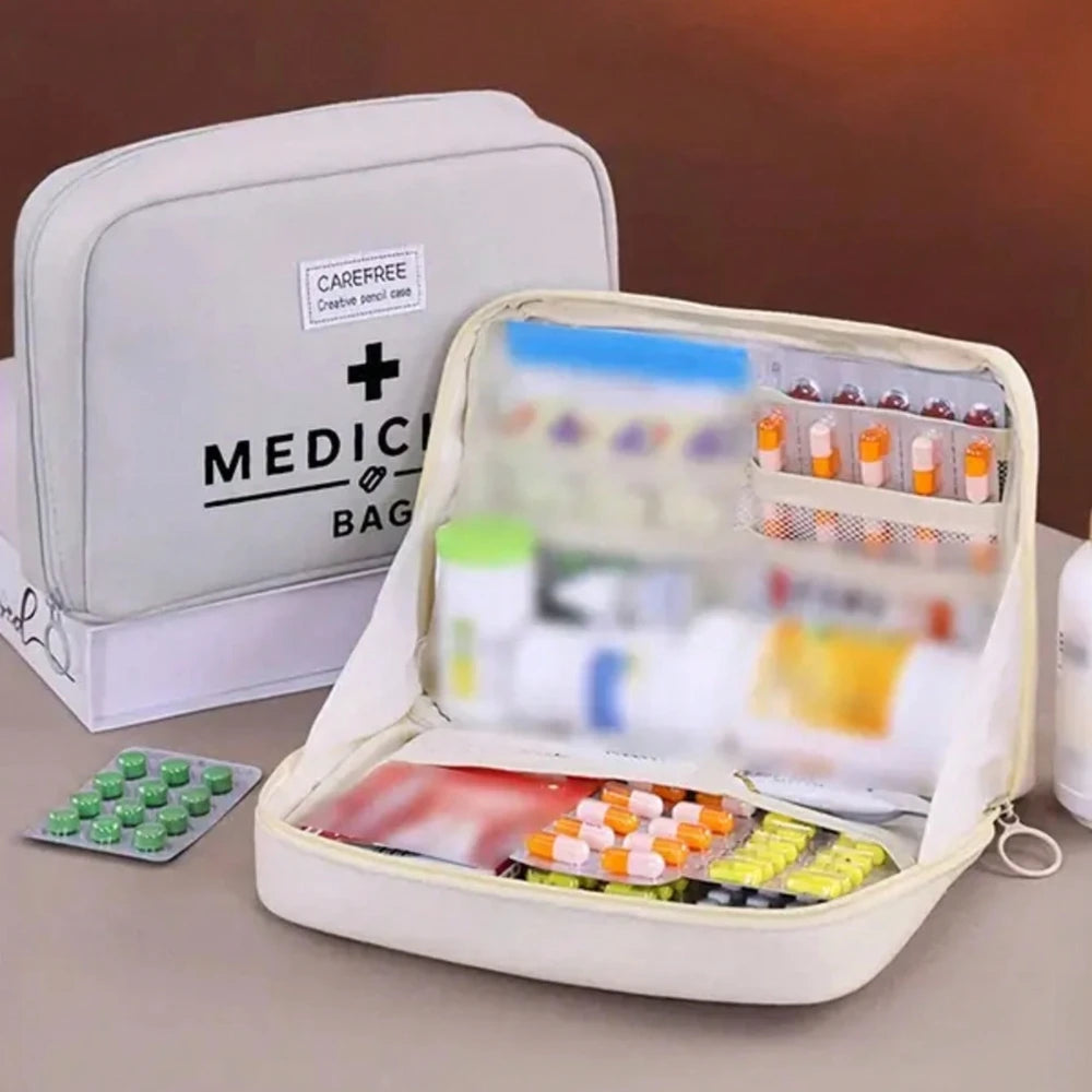 Portable Medicine Bag Cute First Aid Kit Medical Emergency Kits Organizer Outdoor Household Medicine Pill Storage Bag Travel