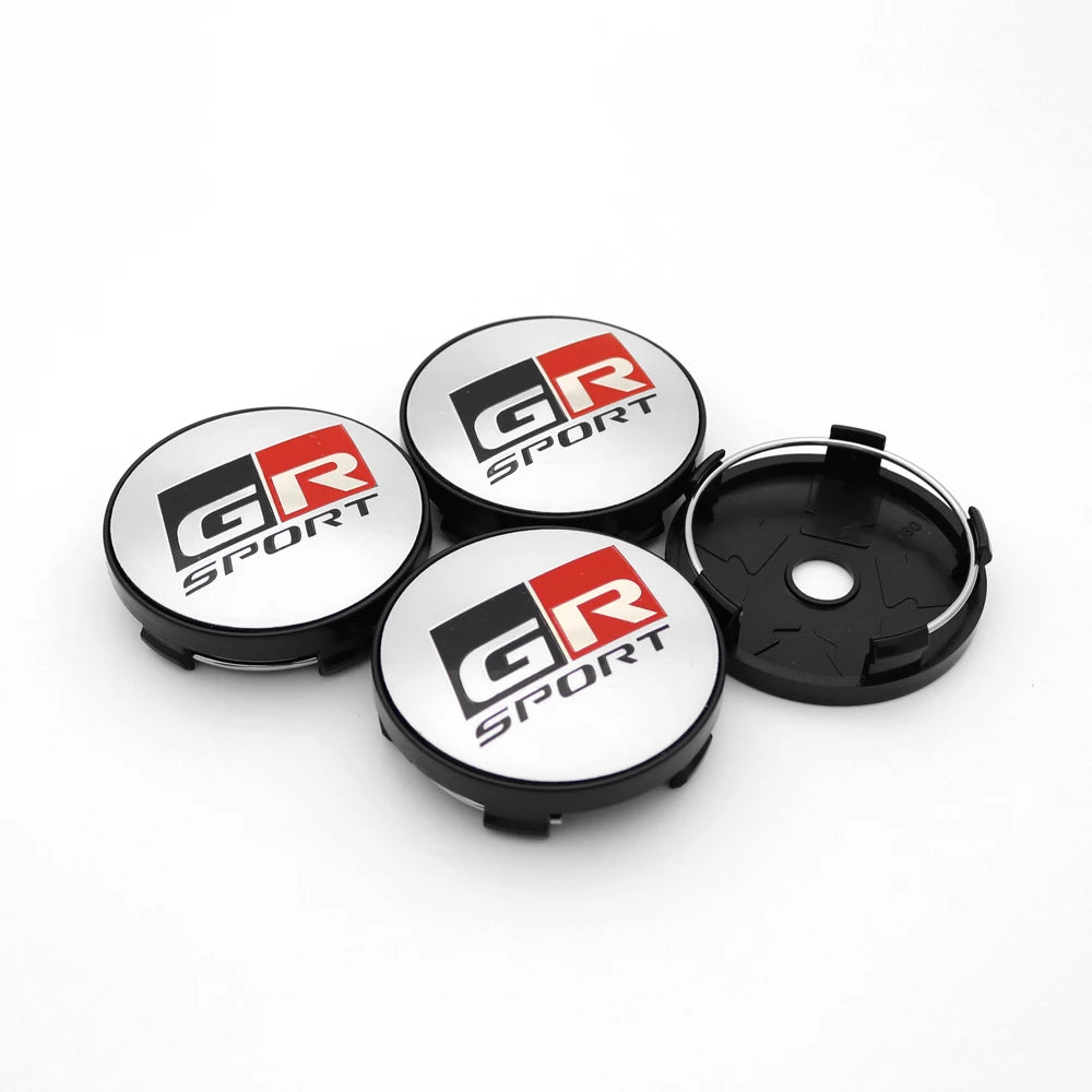 4Pcs 56mm 60mm Car Wheel Center Hub Caps Cover For Toyota GR Sport Gazoo Racing Yaris 86 Corolla Hilux Supra C-HR Accessories
