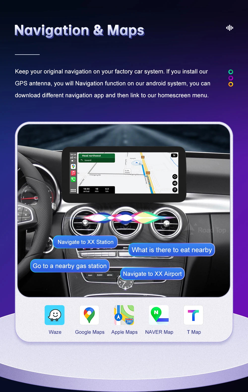Wireless Carplay Linux Screen for Mercedes Benz W205 GLC A C V Class W447 CLA GLA 2026-2026 GPS With Android Auto Car Multimedia