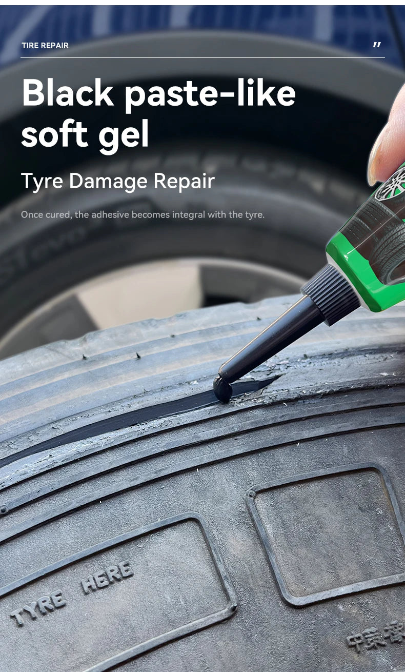 Tire Repair Glue Waterproof & High Temperature Resistant Black Sealing Waterproof And High-Temperature Resistant Repair Adhesive