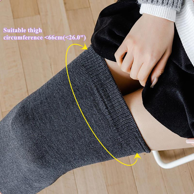 Women's Plus Size Striped Thigh High Socks