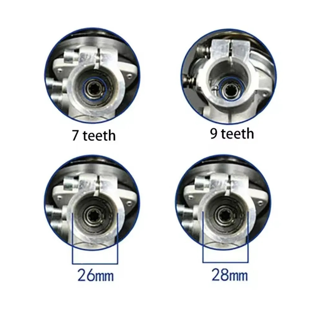 26mm/28mm tooth mower 7/9 teeth gearbox gear head brush mower lawn mower gear head replacement lawn mower parts gardening tool