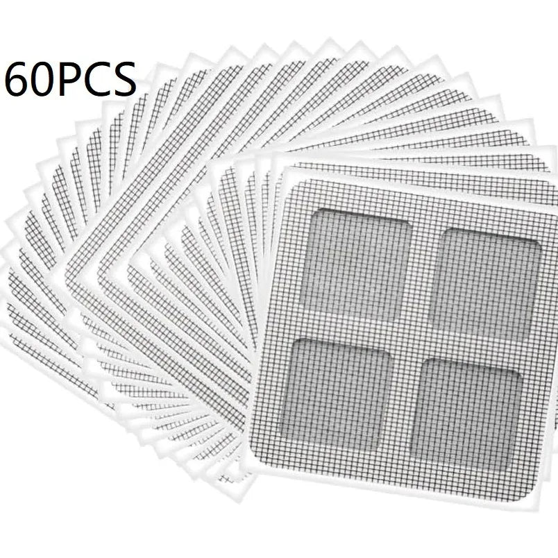 60 Disposable Mesh Hair Catcher Stickers for Drains