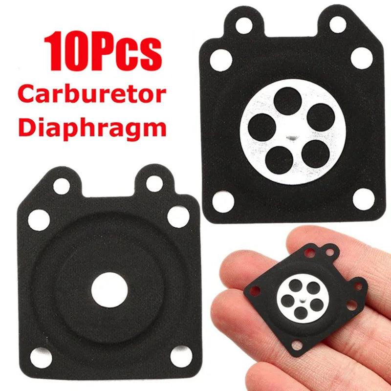 10PCS Gasket & Diaphragm For Walbro 95-526 95-526-9 95-526-9-8 Chainsaw Repair Kit Chainsaw Carburetor Metering Diaphragm