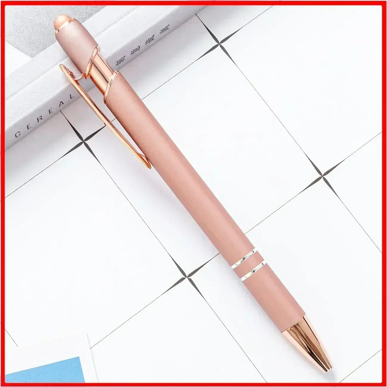 20-200 Pcs Custom Logo Metal Ballpoint Pen Text Engraving Touch Screen Advertising Pen Office School Private Customization Gift