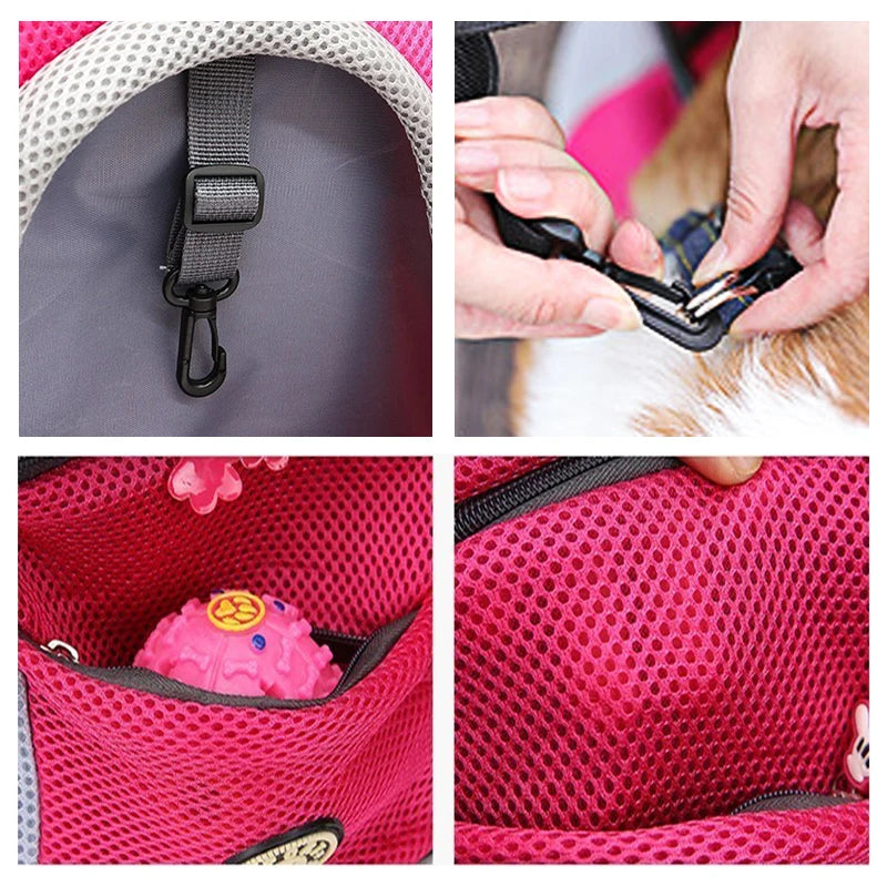 Double-Shoulder Dog Carrier Backpack - Travel Set – photo 5