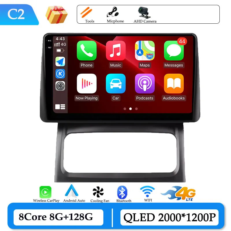 Android Car Stereo for Renault Clio 2 BB CB (2001–2012) — Wireless CarPlay, GPS, DSP, WiFi