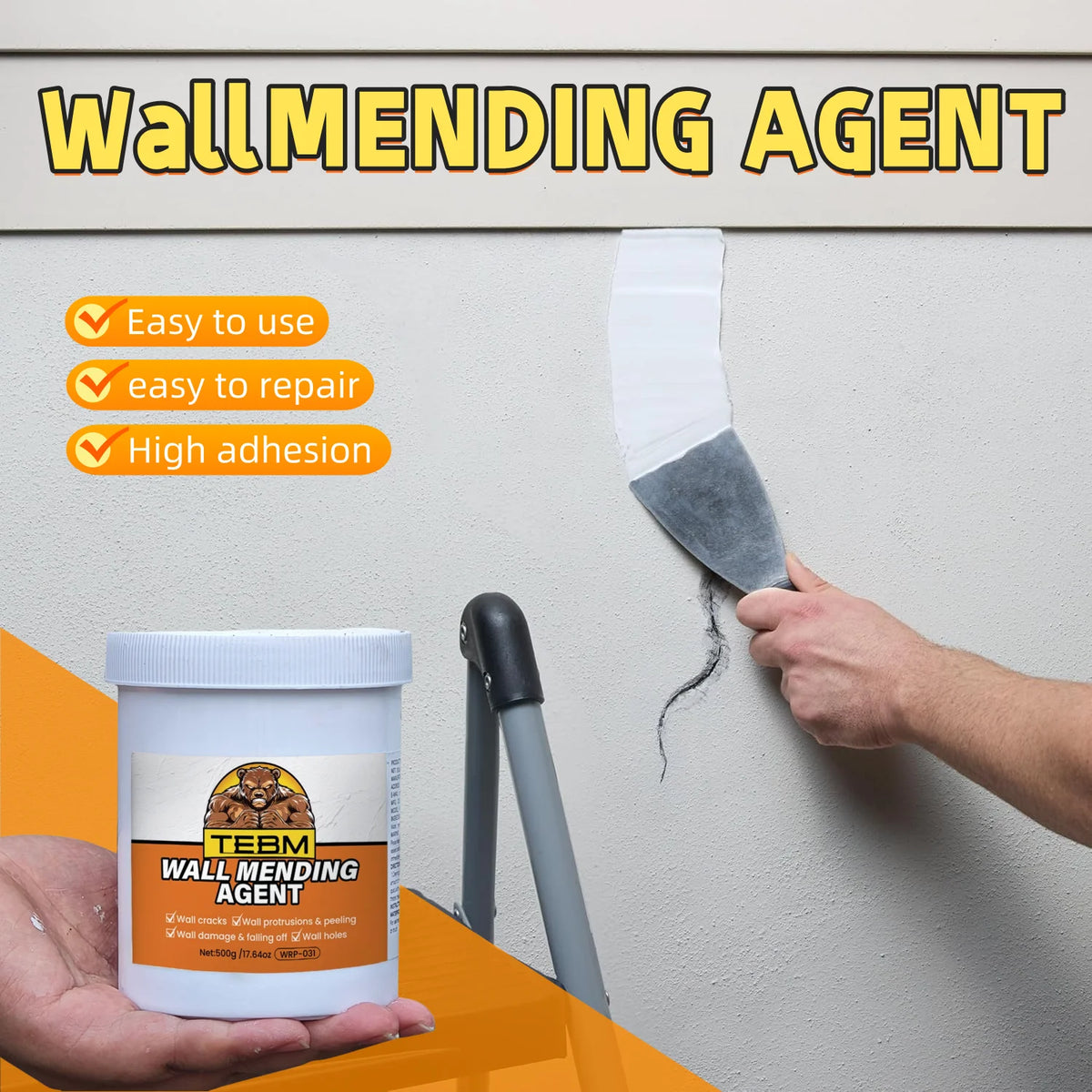 Wall Mending Agent - Quick-Drying Filler for Holes and Cracks - view 2