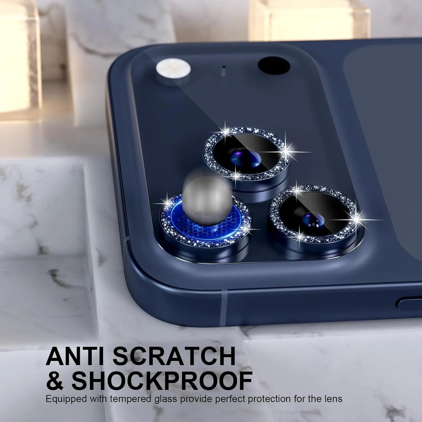 Bling Glitter Diamond Metal Frame Camera Protector For IPhone 17 Pro Max Air 17Pro Alloy Lens Tempered Glass Film Ring Cover Cap