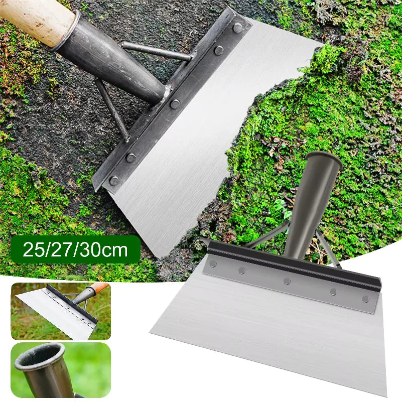 30cm Metal Weed Cleaning Shovel – Sharpened Steel De-Icing & Soil Scraping Garden Tool